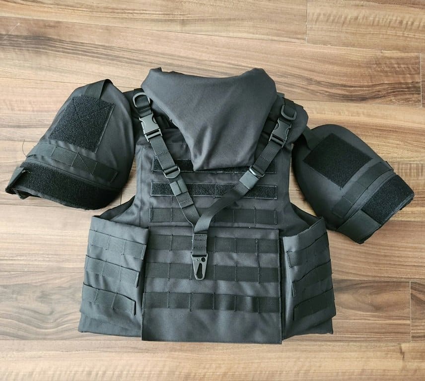 Bulletproof Vest MOLLE Plate Carrier Ballistic Level NIJ 3a Black